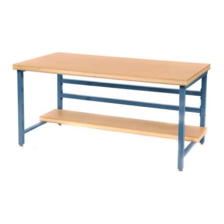 Built Rite Br Stationary 60" X 30" Shop Top Square Edge Workbench - Blue DSB3053126-BL